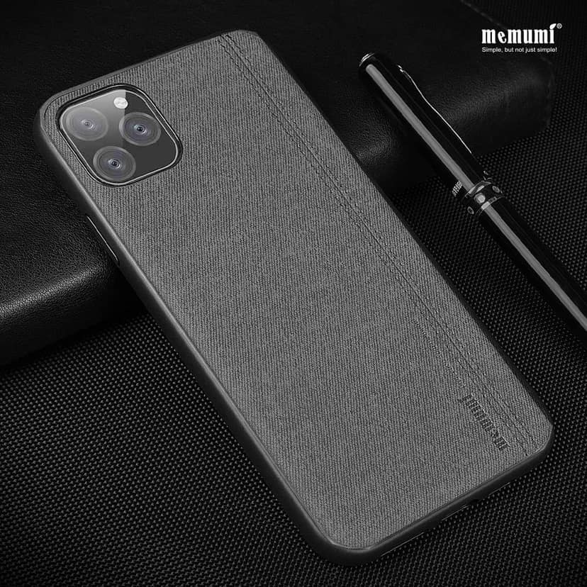 Memumi Wise Series Leather Back Cover for Apple iPhone 11 Pro Silicone Gel, Shockproof-Grey (5.8") view 6