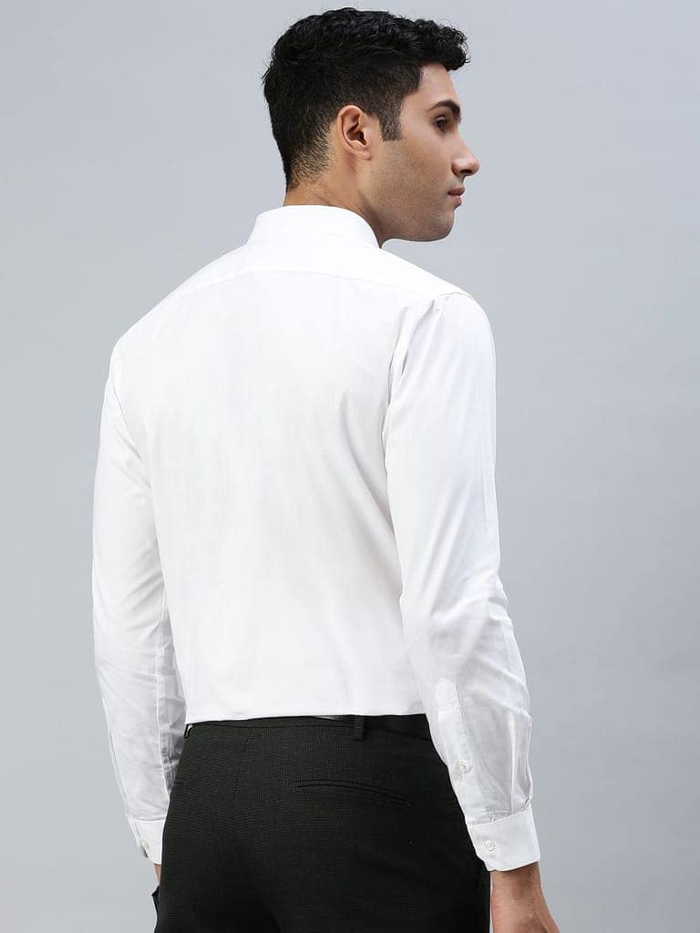 Mens Cotton White Shirt Full Sleeves Winner view 2