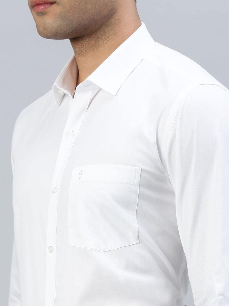 Mens Cotton White Shirt Full Sleeves Winner view 4