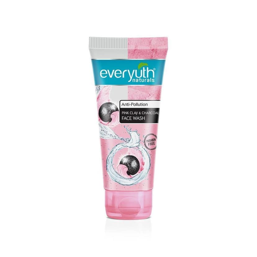 Everyuth Naturals Anti Pollution Pink Clay & Charcoal Face Wash 50g | For all skin types (Oily/Dry) view 6