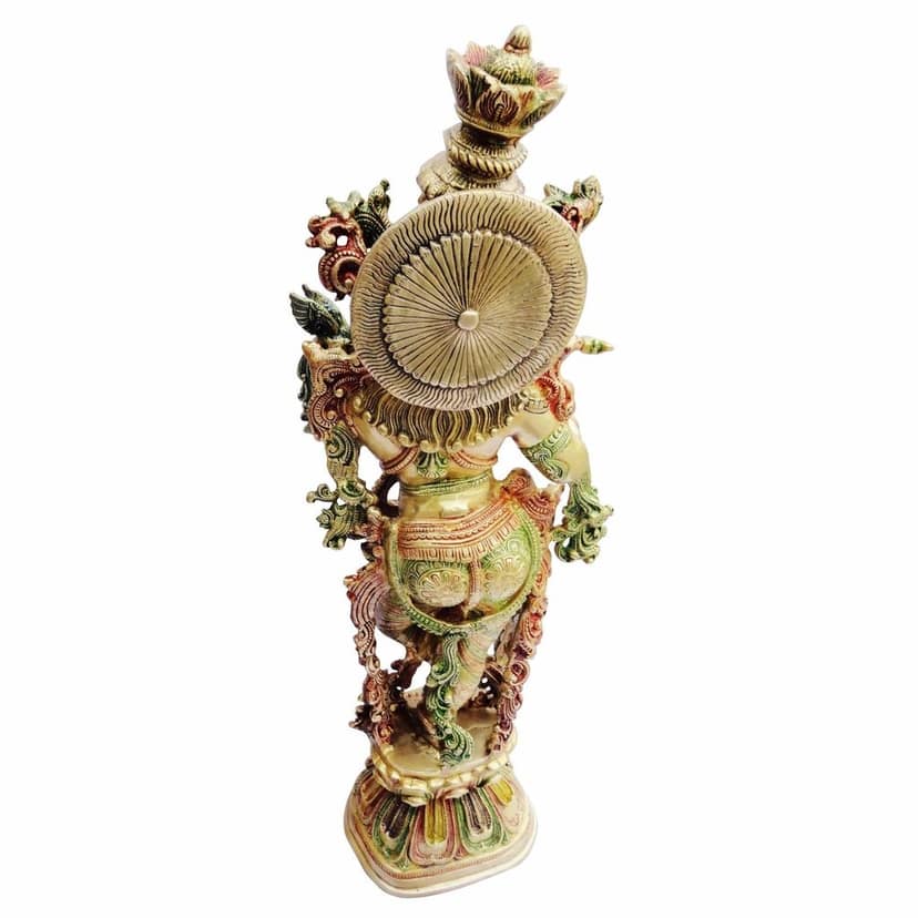 Brass Showpiece Krishna God Idol Statue (BSMAS073 K) view 2