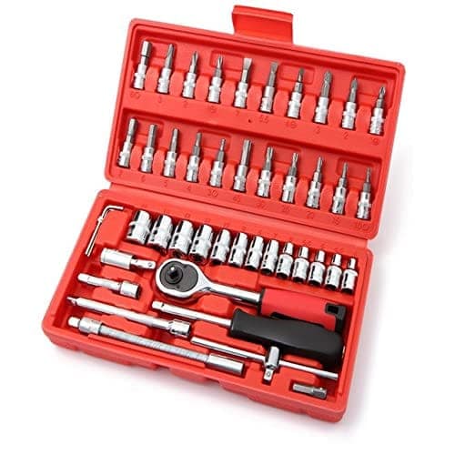 Oleander Metal 46 In 1 Pcs Tool Kit & Screwdriver And Socket Set Multi Purpose Combination Tool Case Precision Socket Set view 2
