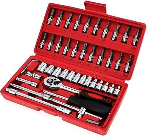 Oleander Metal 46 In 1 Pcs Tool Kit & Screwdriver And Socket Set Multi Purpose Combination Tool Case Precision Socket Set view 3