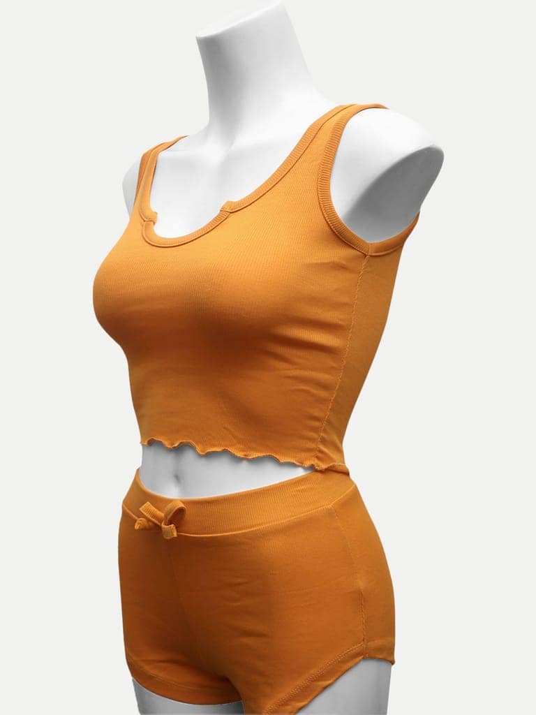 Women Orange Loungewear Set view 3