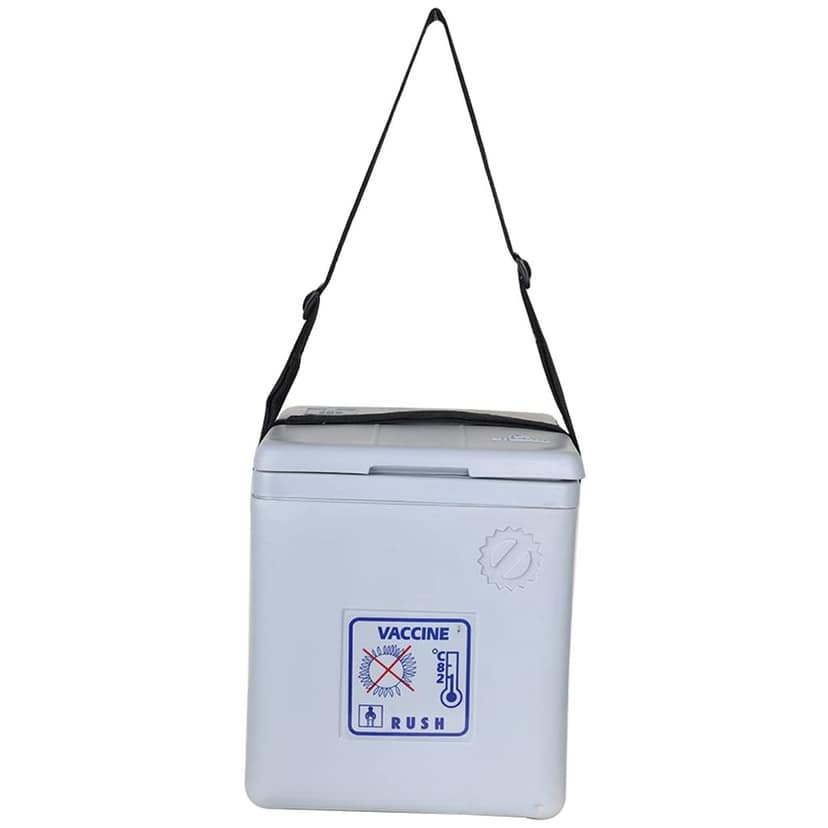 FAIRBIZPS 4 Ice Pack Vaccine Storage Carrier Box Portable CFC- Free Polyurethane Controller Vaccine Storage Box with Integral, Hinged Lid & Stopper (1.67 LTR.) (Grey) view 2