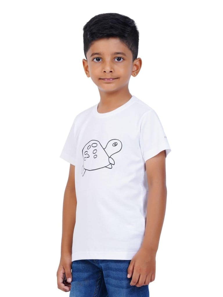 AIR GARB Boys Round Neck Printed Cotton T-shirt for 4-5 Years - Pack of 3 (K45-SG-CGR-TW) Multicolour view 4