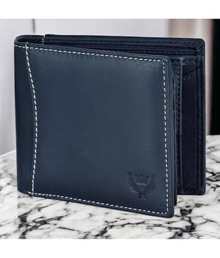 Lorenz Brown 100% Leather Men's RFID Wallet ( Pack of 1 )