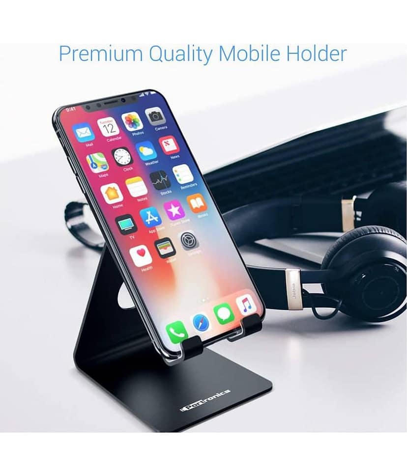 Portronics POR-122 MODESK Universal Mobile Holder Stand (Black) for all smartphones view 2