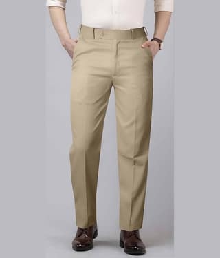 JB JUST BLACK Regular Men's Formal Trouser - Khaki ( Pack of 1 )