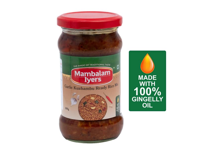 Garlic Kuzhambu Rice Mix 300gm bottle view 3