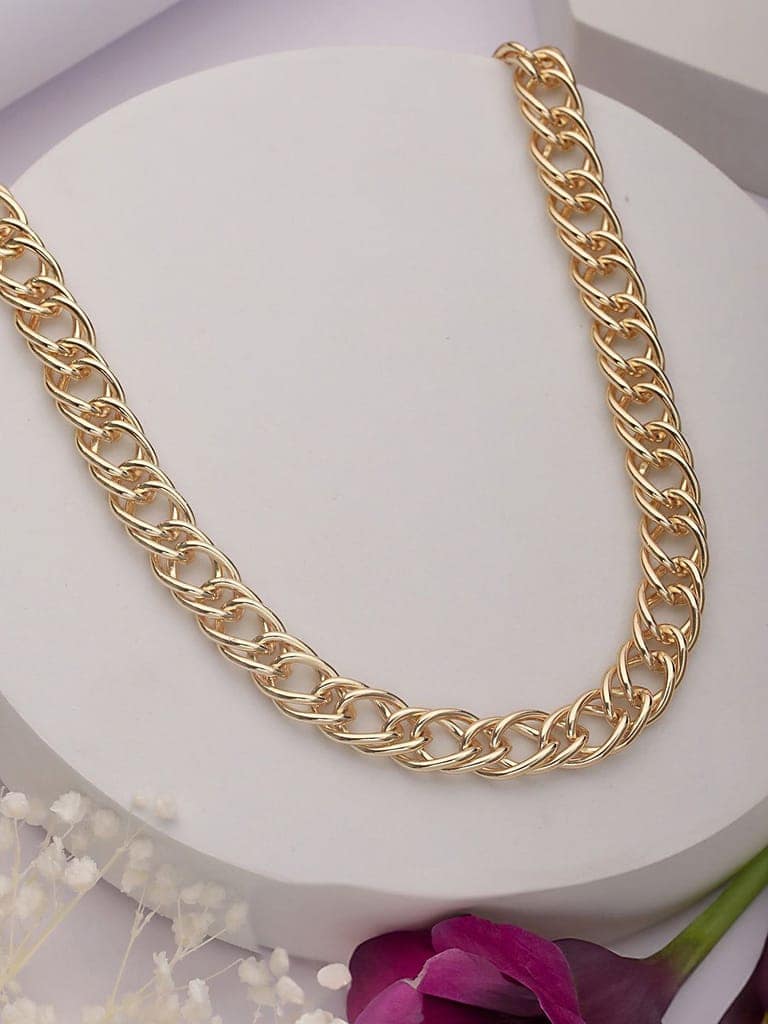 Anti-Tarnish Gold Plated Chunky Link Chain Necklace view 2