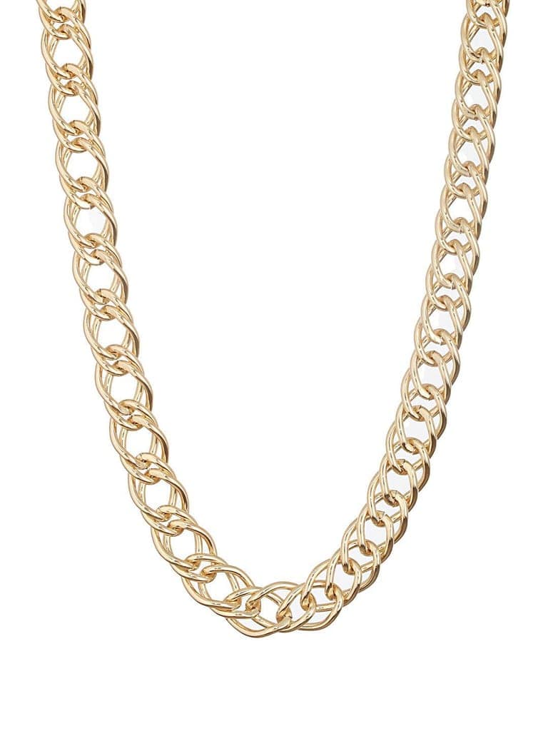 Anti-Tarnish Gold Plated Chunky Link Chain Necklace view 4