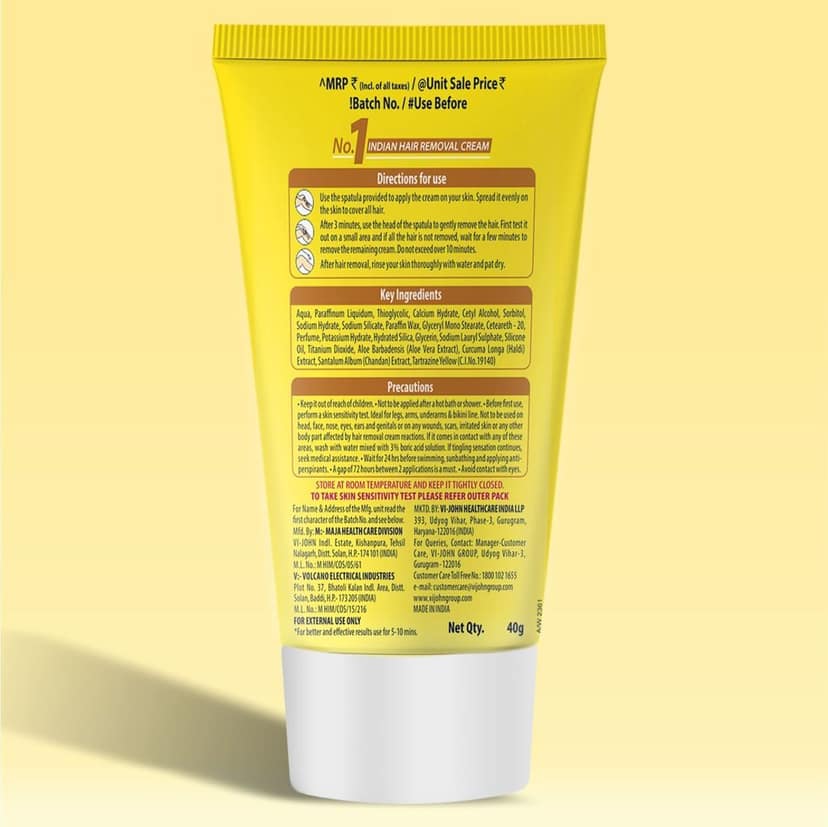 VI-JOHN FEATHER TOUCH HAIR REMOVAL ROSE,ALOE VERA & HALDI CHANDAN PACK OF 3 (330g) Cream (330 g) view 10