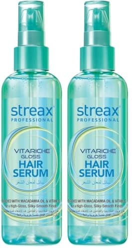 Streax Professional Vitariche Gloss Hair Serum, 125 ml | Frizz-Free Hair | Enhance Shine and Smoothness | With Vitamin E & Macadamia Oil| | For All Hair Types (Pack of 2) Streax Professional Vitariche Gloss Hair Serum, 125 ml | Frizz-Free Hair | Enhance view 2