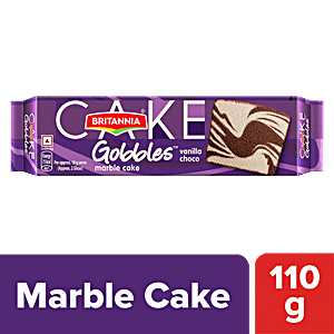 Britannia Gobbles Marble Cake - Choco Vanilla, Soft & Fluffy Snack, 30 g
