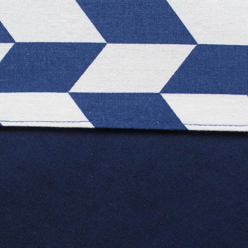 Airwill Cotton Classic Diamond Royal Blue Desinged Geometric Pattern Table Runner Length 152cm (Blue, Pack of 1) view 4