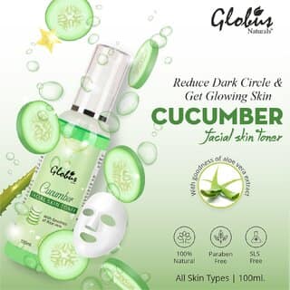(Combo of 2) Globus Naturals Cucumber Facial Toner (100ml) + Rice Ceramide Radiance Face Wash with Green Tea (75g) view 2