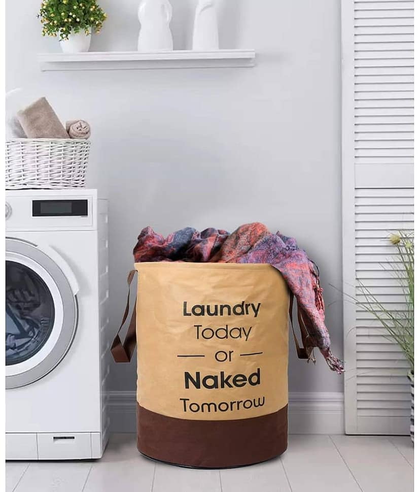 SH. NASIMA Laundry bag Toy Storage, Laundry Basket Organizer 45 L Nylon - Beige