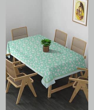 Alina Decor Printed Polyester 6 Seater Rectangle Table Cover ( 142 x 101 ) cm Pack of 1 Multi
