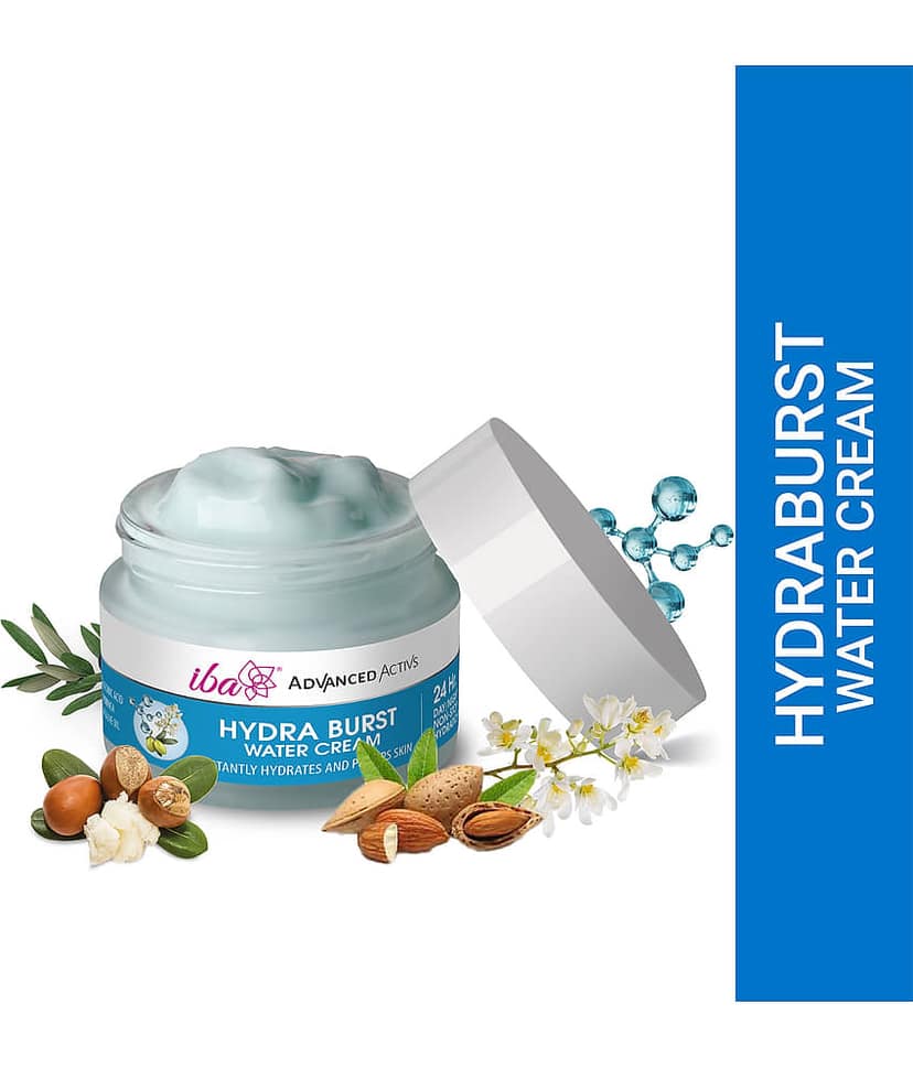 Iba Advanced Activs Hydra Burst Water Cream, 50g For Hydrates & Plumps Skin, (Pack of 1)