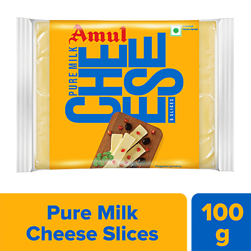 Amul Cheese Slices - Rich In Protein, Wholesome, No Added Sugar, 100 g (5 Slices)