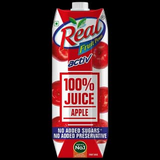 Real 100% Apple Juice - With No Added Sugar & Preservatives, 1 L