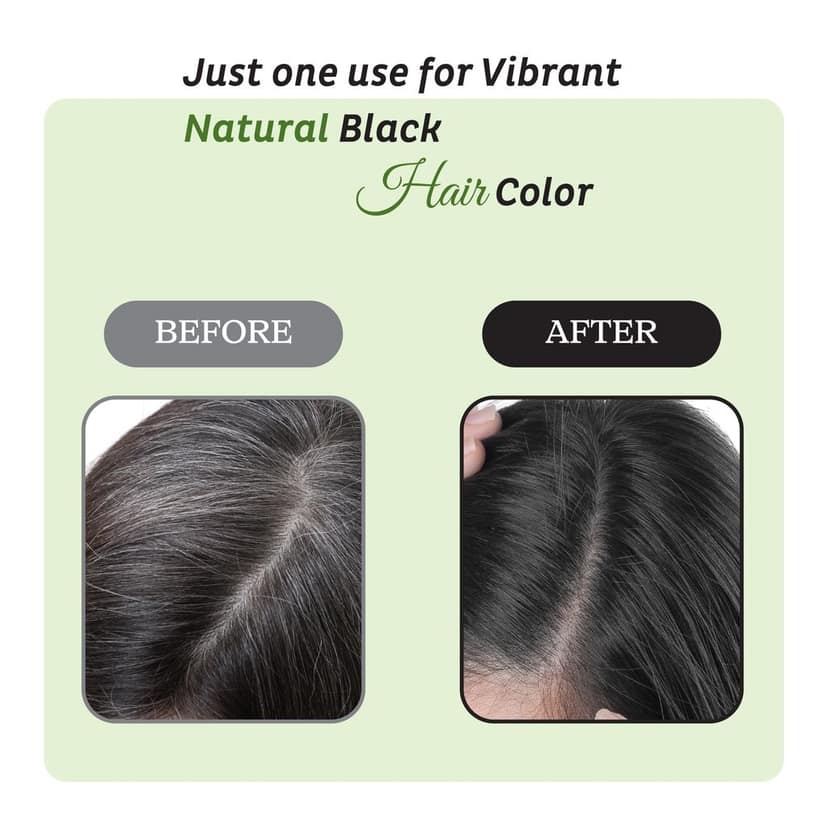 Prem Dulhan Natural Black Henna Hair Color | Herbal, Ammonia & Paraben Free | Long Lasting | Pack of 10 Sachets view 5