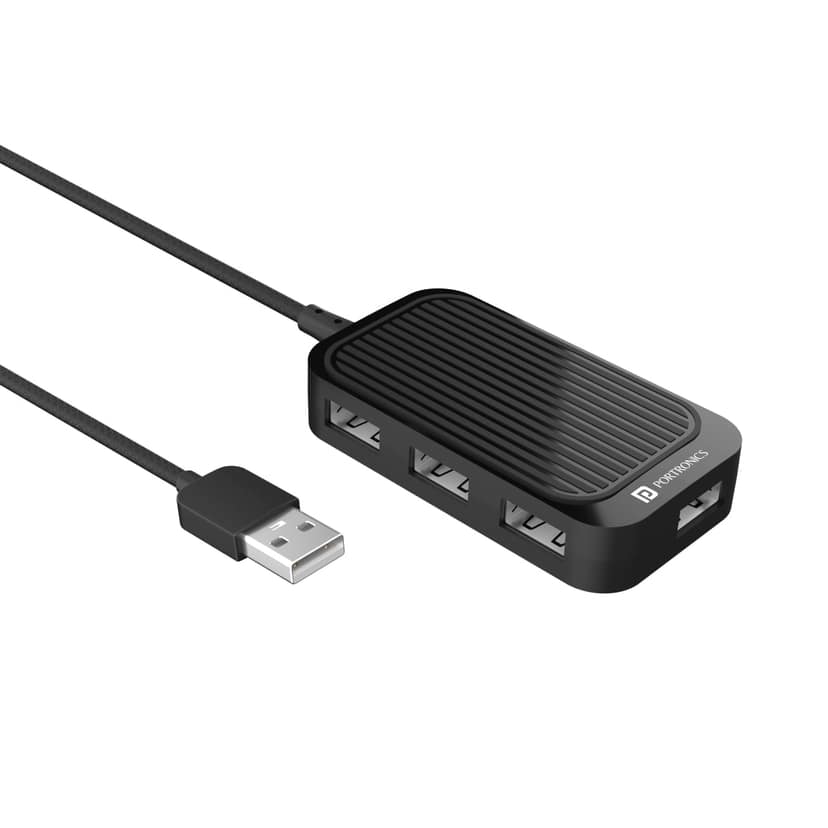 Portronics Mport 4D USB Plug, 1.5 m Cable, USB 2.0, 480 Mbps Max