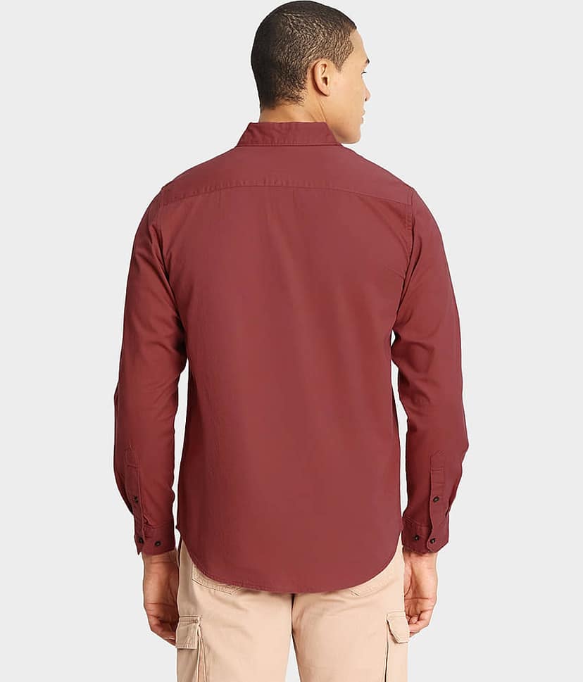 IVOC 100% Cotton Regular Fit Solids Full Sleeves Men's Casual Shirt - Coral ( Pack of 1 ) view 6