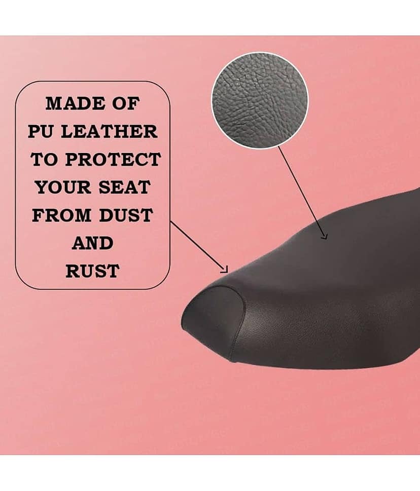 Autoxygen Scooter/Scooty Removable & Washable PU Leather Waterproof Seat Cover Accessories For Hero Maestro Edge (Black) view 2