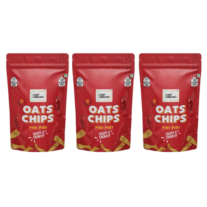 Chef Urbano Combo Chips Oats Piri Piri Pouch 85 Gms Pack Of 3 view 2