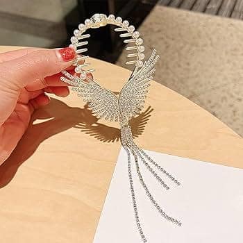 Elegant Angel Wing Hair Claw Clip view 3