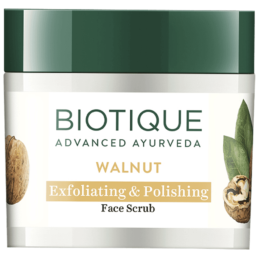 Biotique Exfoliating & Polishing Face Scrub - Walnut, Normal To Dry Skin, 50 G Carton