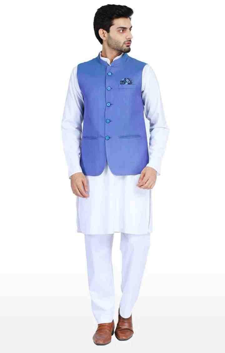 Tahvo Men Blue Nehru Jacket