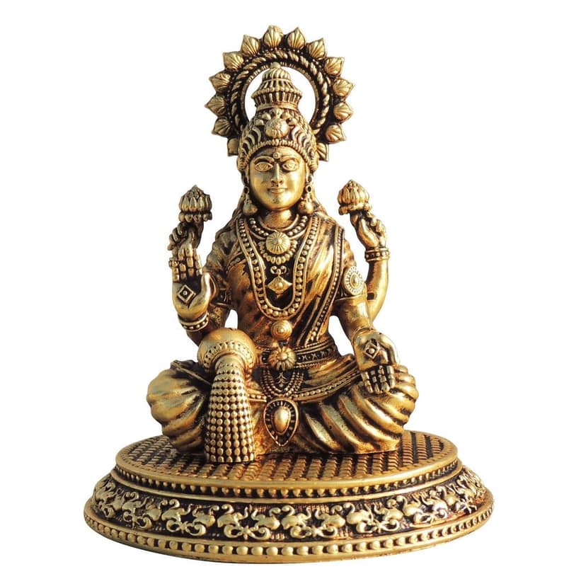 Brass Showpiece Laxmi Ji God Idol Statue, Made From Machine (BSMAS1702 L) view 2