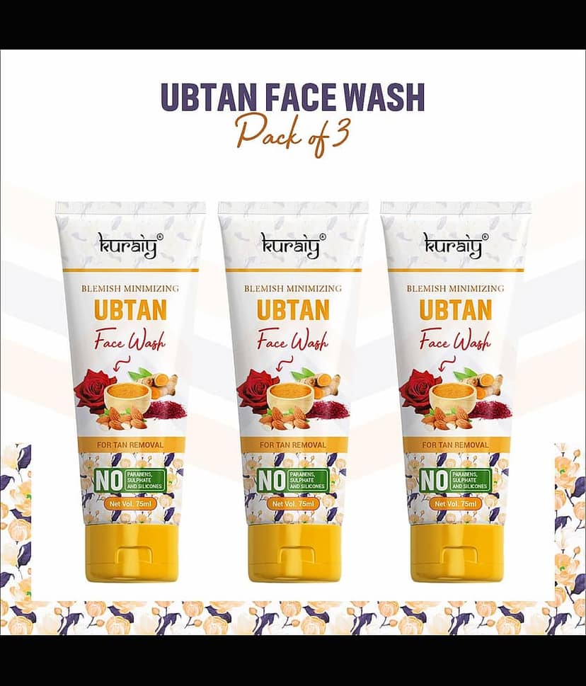 KURAIY Face Wash Cream Deep Moisturizing Cream Face wash Tube pack of 3