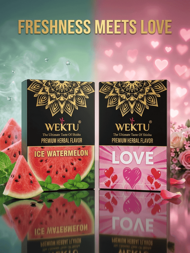 WEKTU Ultimate Tobacco-Free Shisha Experience Hub - Pure Herbal Multi-Flavor Hookah Materials Combo with Long-Lasting Coconut Charcoal & Heat-Shield Foil Pack view 2