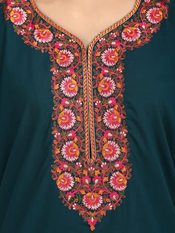 KOI SLEEPWEAR Women's Paan Shape Night Gown/Maxi Night Gown for Women - Sunflower Peacock view 2