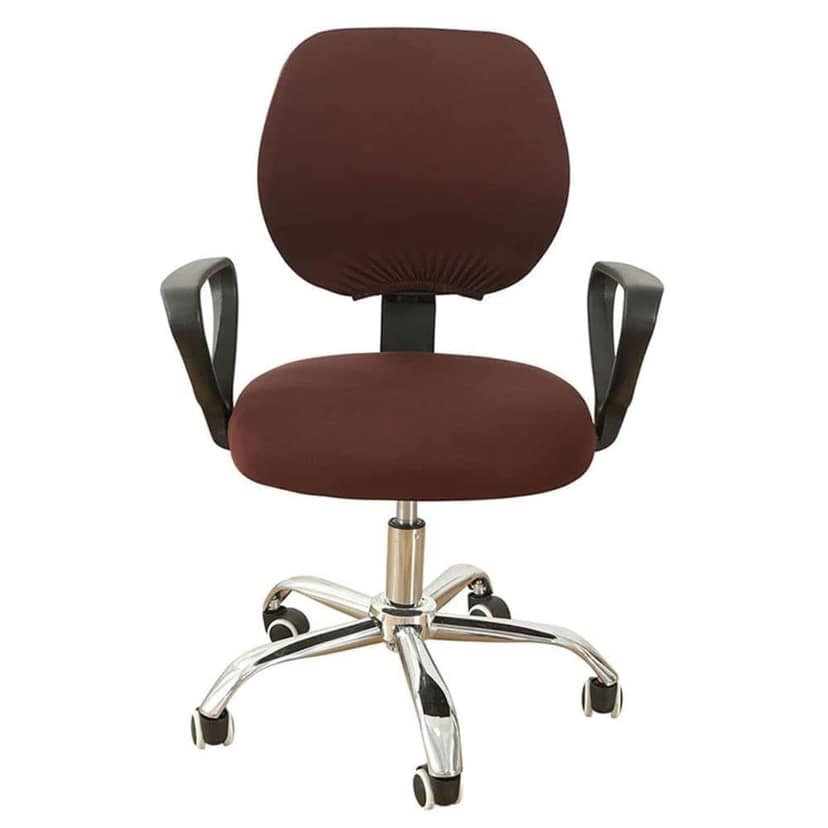 PENTHOOM Office Chair Cover Stretchable, Removable Washable Computer Chair Cover for Office, Rolling Chair Cover - Brown