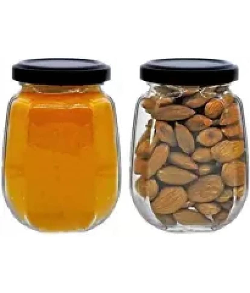 skwaion Glass Black Spice Container ( Set of 8 ) view 2