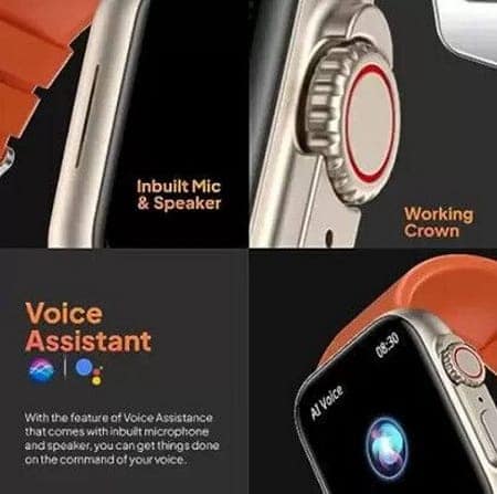 T800 Ultra Smart Watch with Beautiful Strap, Bluetooth Calling Smart Watch, 1.99" Touch Display with Fitness & Outdoor, Health & Medical Tracker, 8 view 7