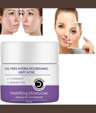 Vigini Anti Acne Vitamin C Oil Free Hydra Nourishing Mattifying Moisturizer Pimples Scar Removal Honey Cinnamon Salicylic Acid Niacinamide Face Gel For Men Women Acne Prone Skin, Removes Pigmentation Pore Tightening Use Cream Facial Kit Pack Serum Wash