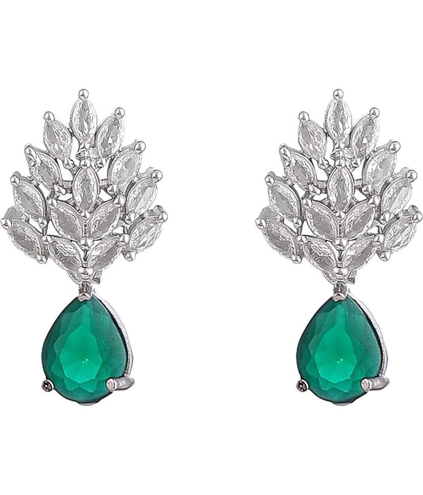 gilher Green Huggies Earrings ( Pack of 1 ) view 2
