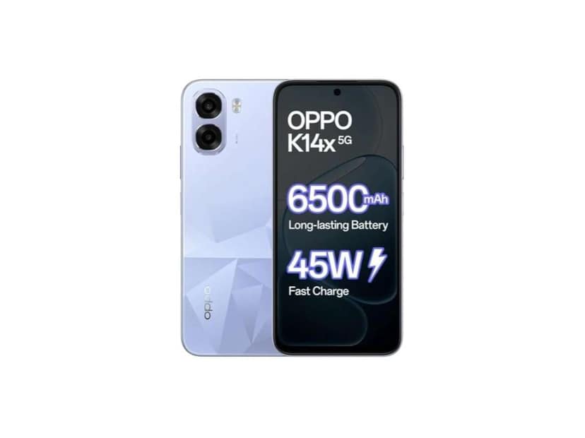 Oppo K14X 5G Smartphone, 4GB RAM, 64GB Storage, Premium Design - Icy Blue