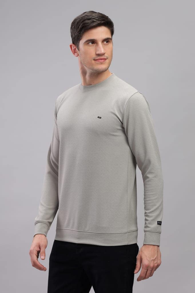 Men Solid Round Neck Polyester T-Shirt