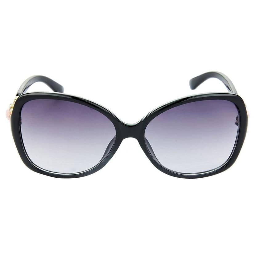 Hrinkar Grey Over-sized Stylish Goggles Black Frame Sunglasses for Women - HRS261 view 2