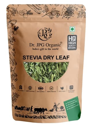Dr JPG Organic Herbals Stevia Dry Leaves 150g / SteviaSugar Free/Natural Sweetener/Stevia Rebaudiana/Zero Calorie.(pack of 1)