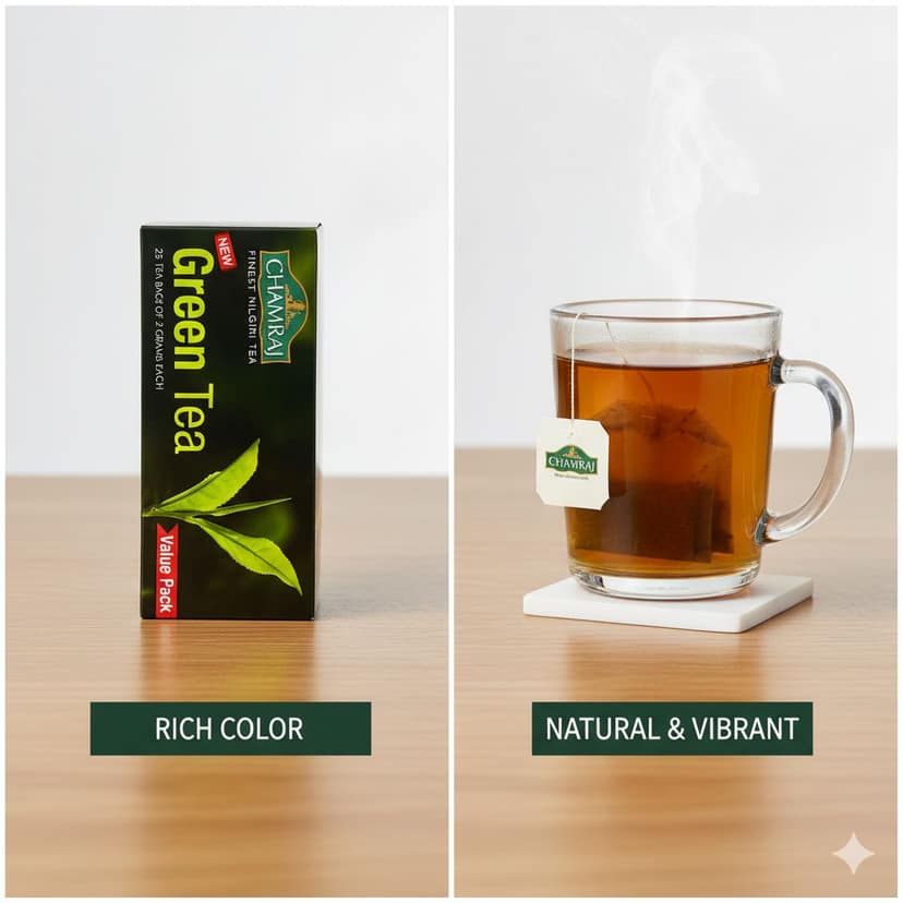 CHAMRAJ Green Tea (25 Dip Bags) view 2