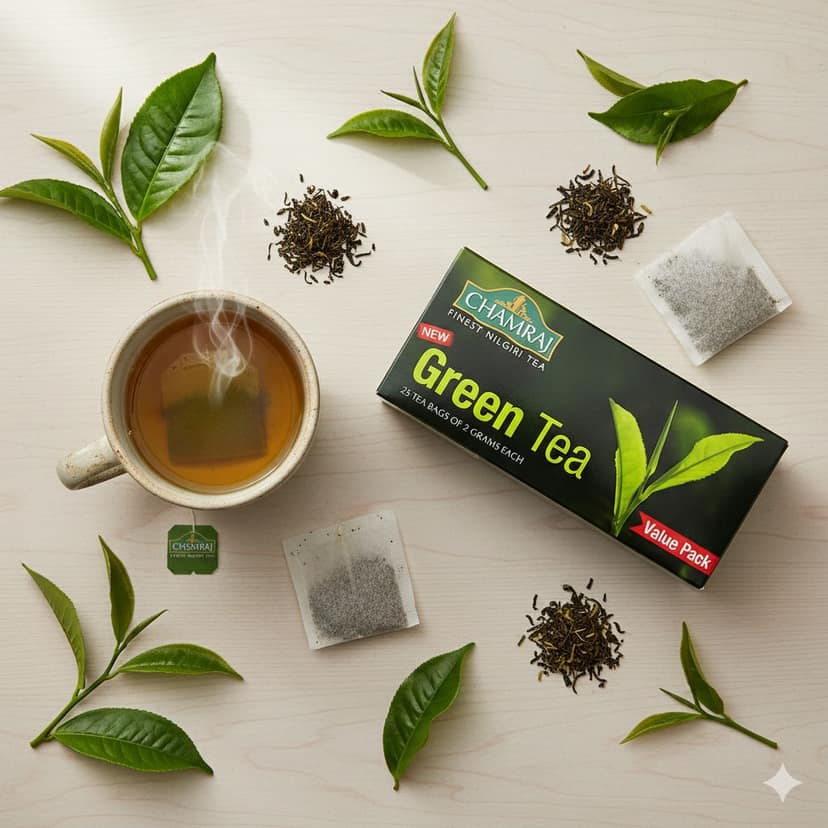 CHAMRAJ Green Tea (25 Dip Bags) view 7