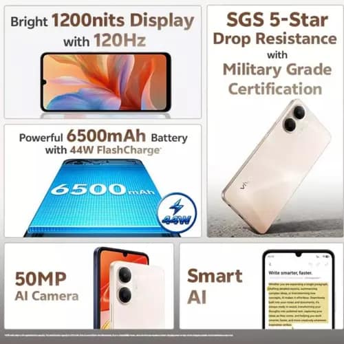 VIVO Y21 5G (Mystic Blue, 4GB RAM, 64GB Storage) view 2